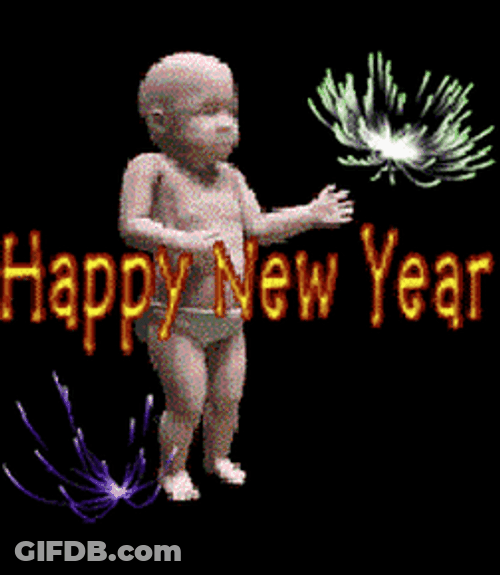 Dancing Baby 3D Happy New Year GIF