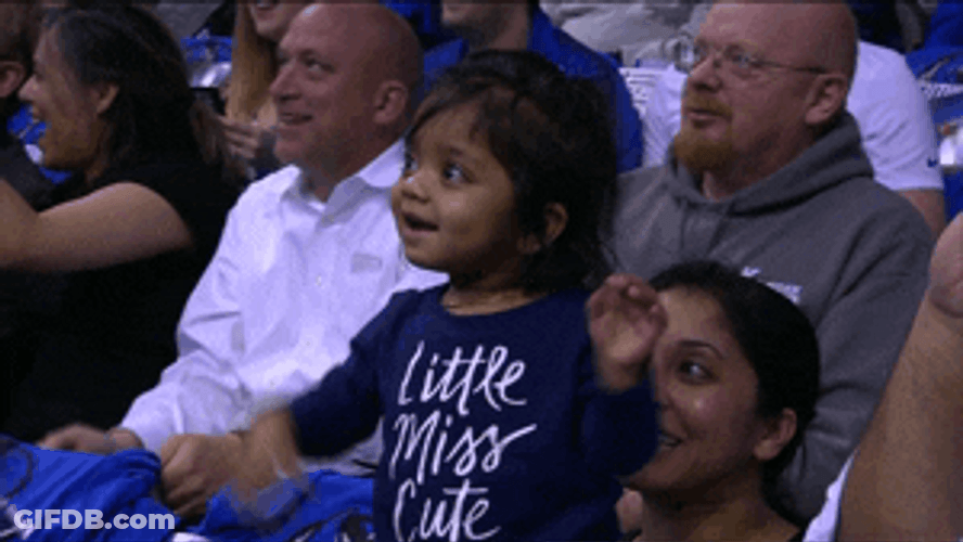 Dancing Baby Excited NBA Audience GIF