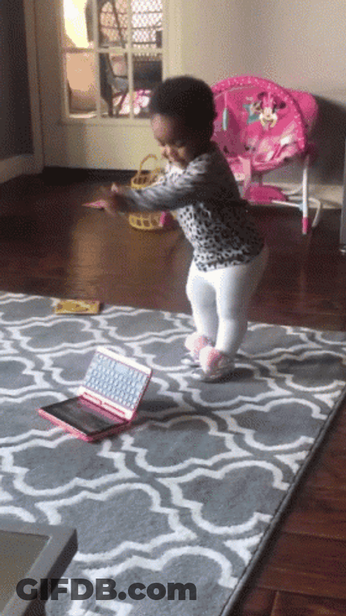 Dancing Baby Girl Fever GIF