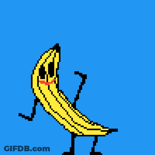 Dancing Banana Spinning Around GIF