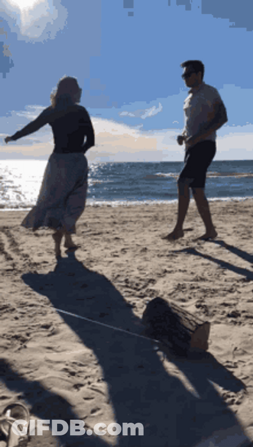 Dancing Beach Couple GIF