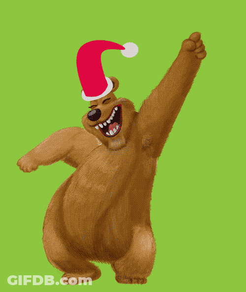 Dancing Bear Christmas Disco GIF