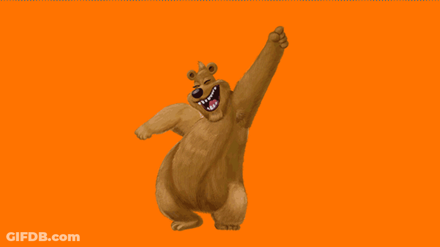 Dancing Bear Disco Party GIF