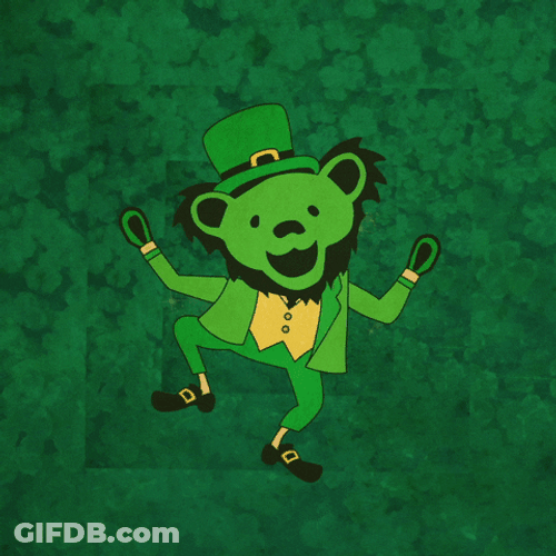 Dancing Bear Panic Patrick's Day GIF