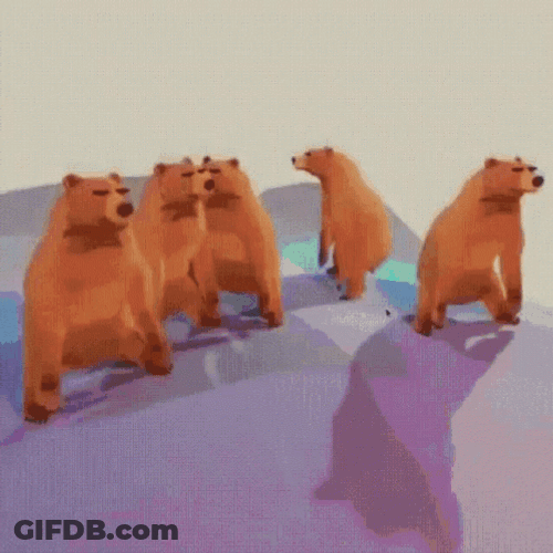 Dancing Bear Trippy GIF