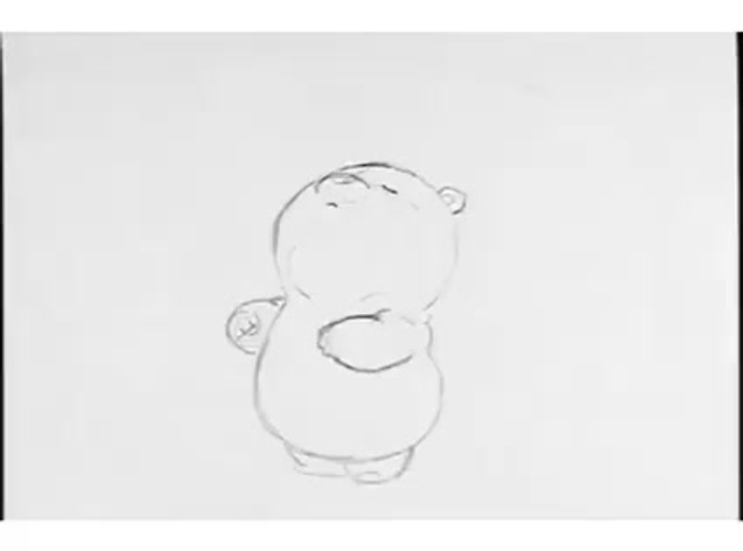Dancing Bear Vibing Sketch Cartoon GIF