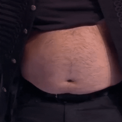 Dancing Belly Inflation Wave GIF