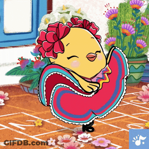 Dancing Bird In Mexican Dress GIF