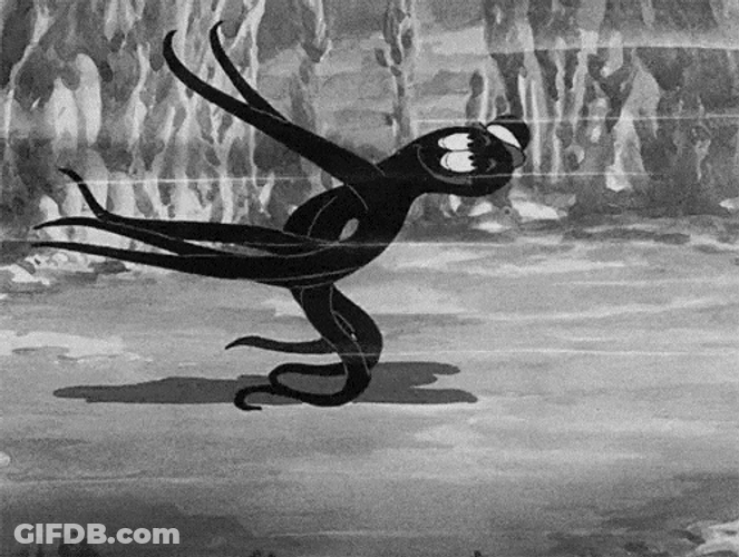 Dancing Black Squid GIF
