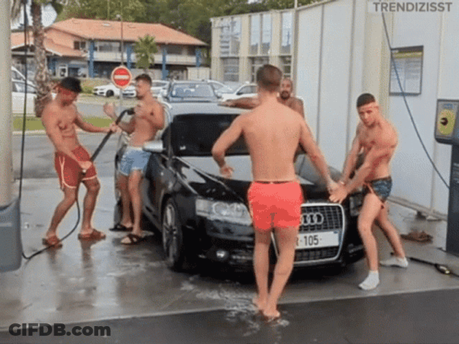 Dancing Boys Car Wash GIF