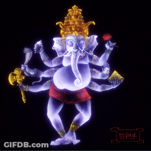 Dancing Buddha Elephant Ganesha GIF