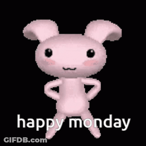 Dancing Bunny Animated Happy Monday GIF