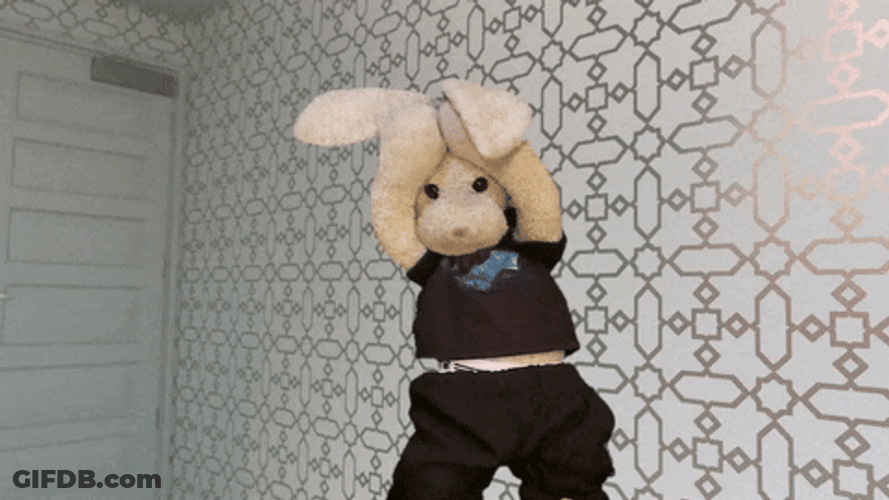 Dancing Bunny Hip Thrust GIF