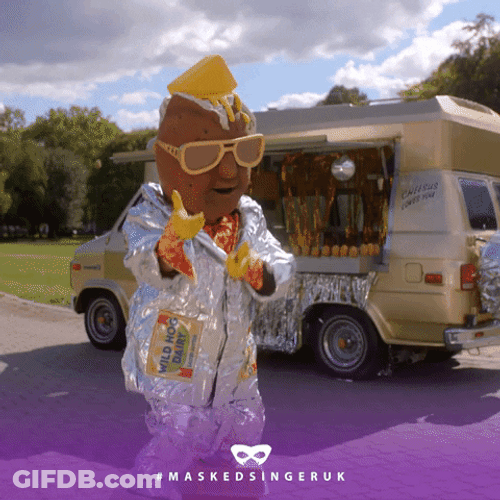 Dancing Buttered Potato Costume GIF