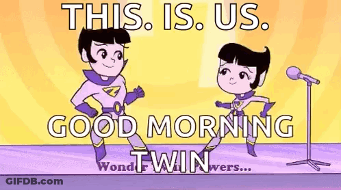 Dancing Cartoon Characters Saying Good Morning GIF