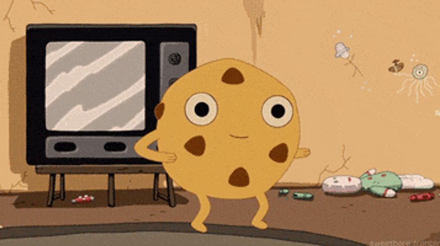 Dancing Cartoon Cookie GIF