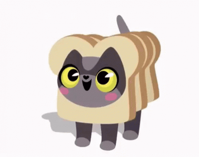 Dancing Cat Bread Loaf GIF