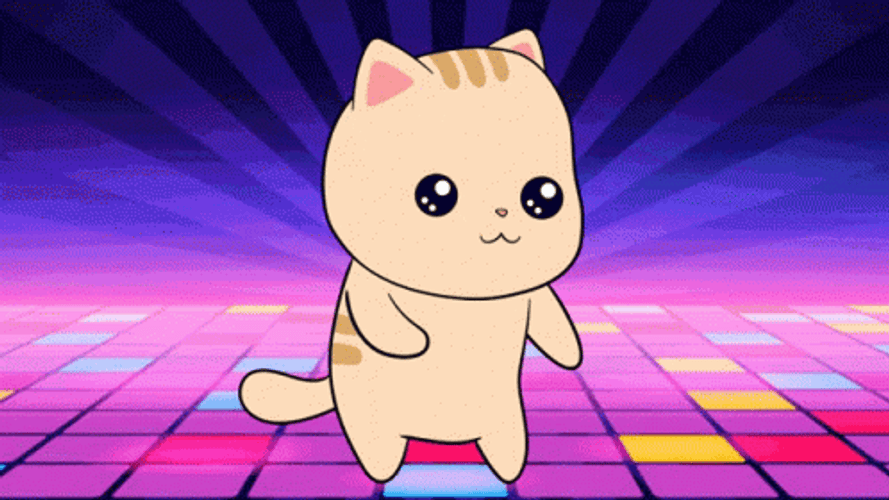 Dancing Cat Dance Floor GIF