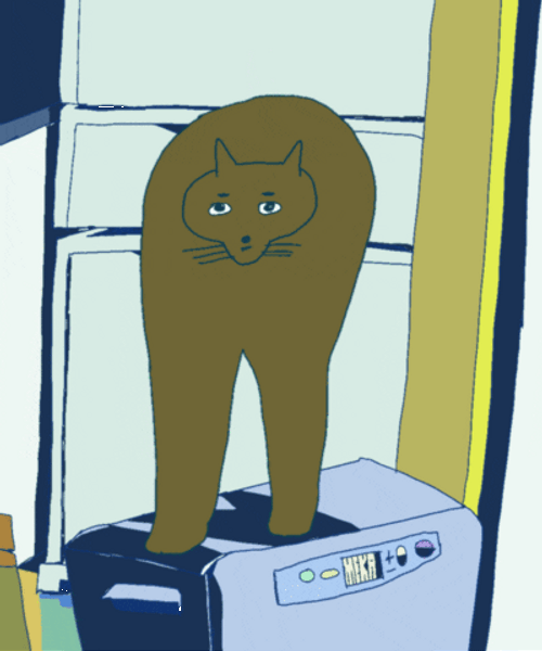 Dancing Cat With Strange Figure GIF