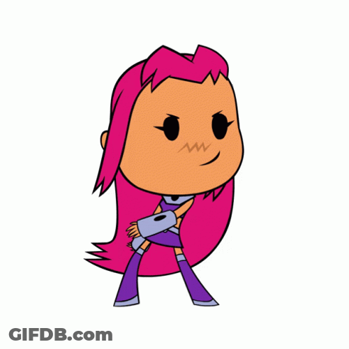 Dancing Chibi Starfire GIF