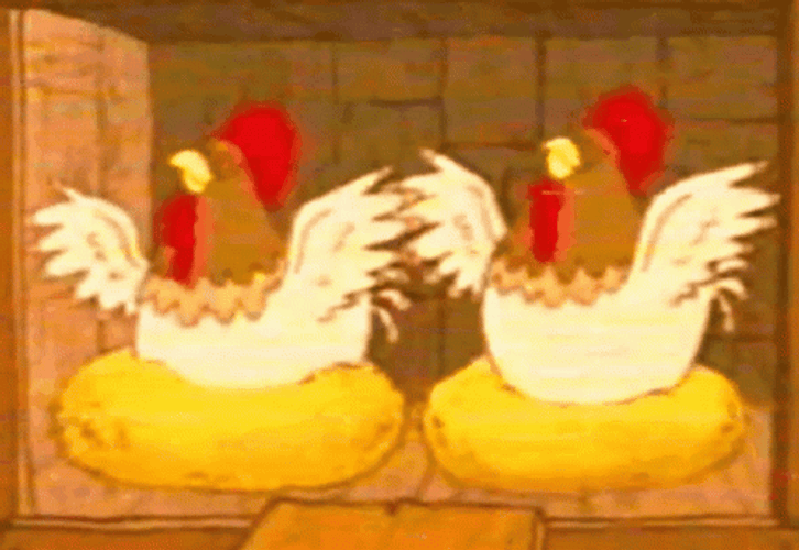 Dancing Chicken Laying Eggs GIF