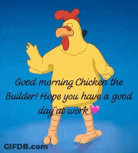Dancing Chicken Saying Good Morning GIF