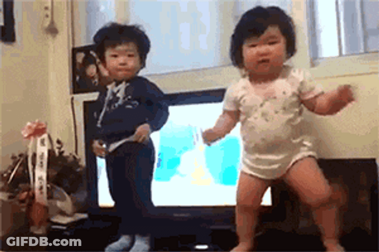 Dancing Cute Chubby Korean Kids GIF