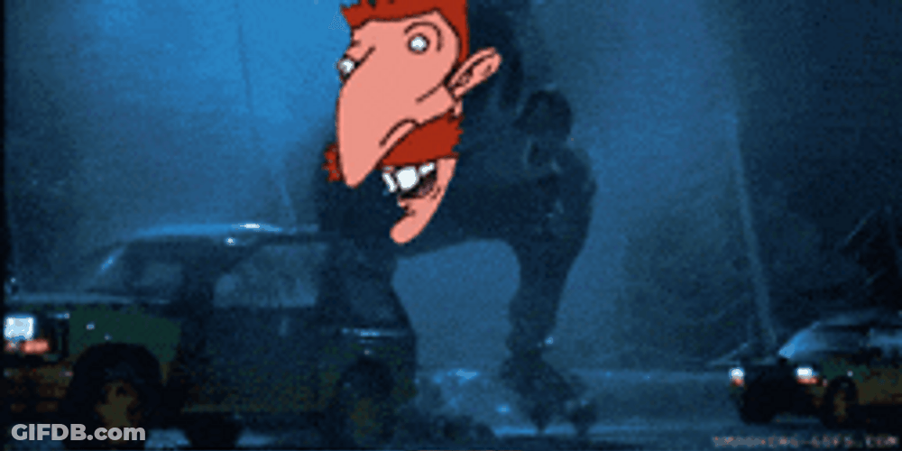 Dancing Dino Mask Man Face GIF