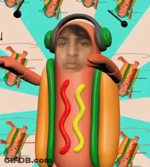 Dancing Dj Makes Me Want A Hot Dog GIF