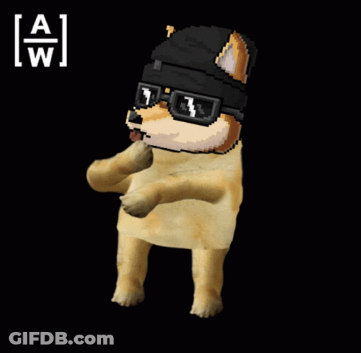Dancing Doge Rolling Arms GIF