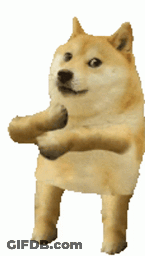 Dancing Doge Stare GIF