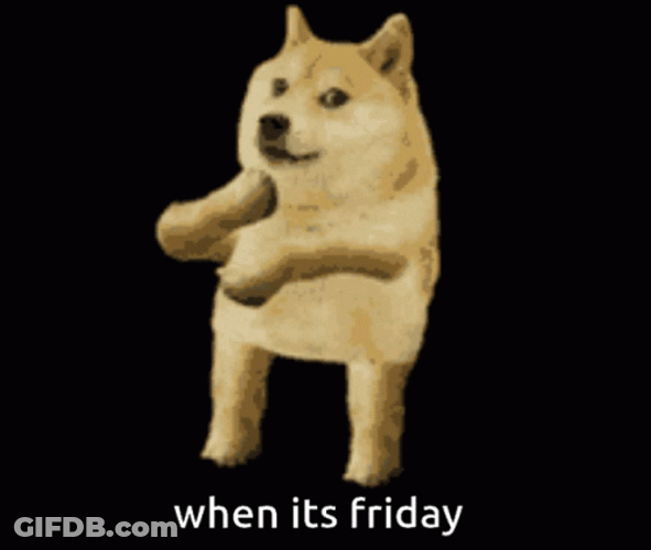 Dancing Doge When It's Friday GIF