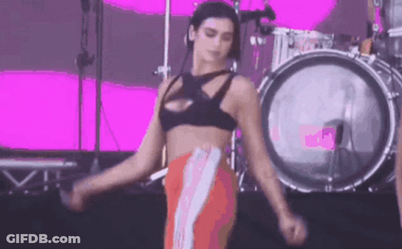 Dancing Dua Lipa Hips Shake GIF