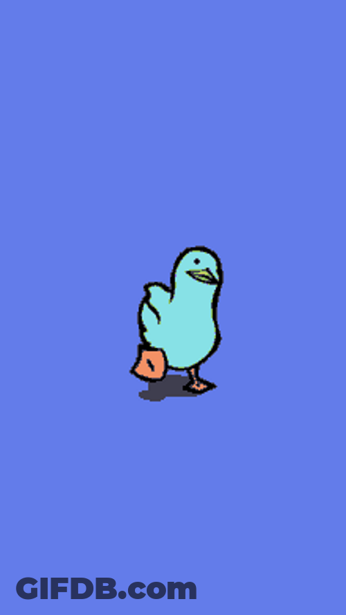 Dancing Duck Colorful Happy Duck Walking GIF