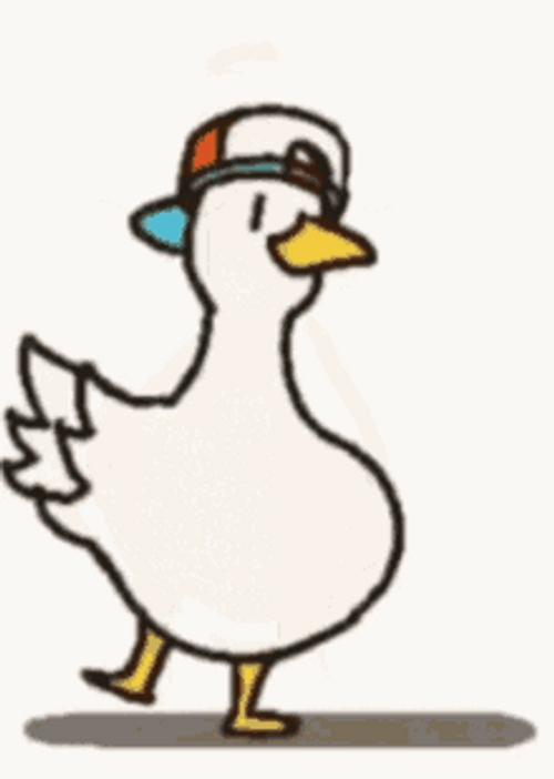 Dancing Duck Cute Jump Bopping GIF