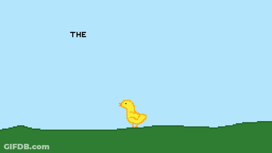 Dancing Duck Flapping Wings Pixel Art GIF
