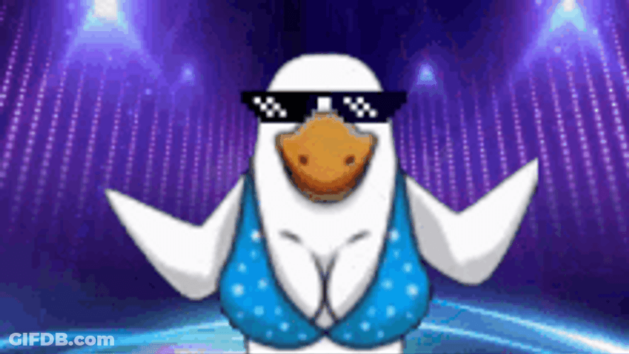 Dancing Duck Partying Cool Shades GIF