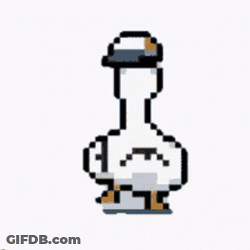 Dancing Duck Pixel Cartoon Vibing GIF