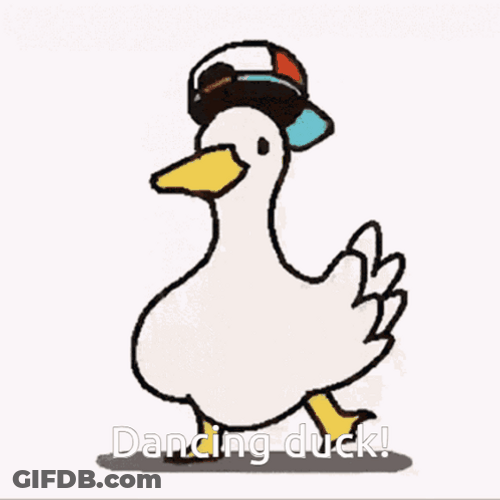 Dancing Duck Spinning GIF