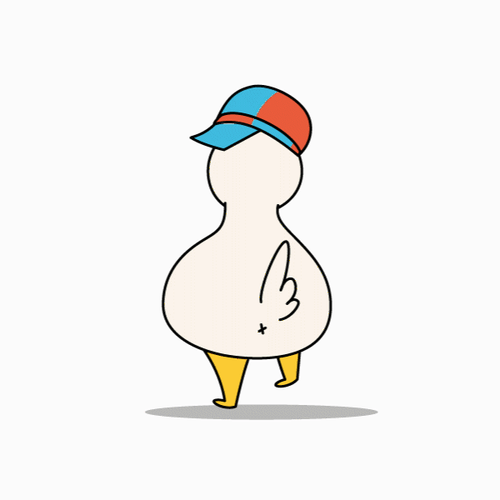 Dancing Duck With Cap GIF