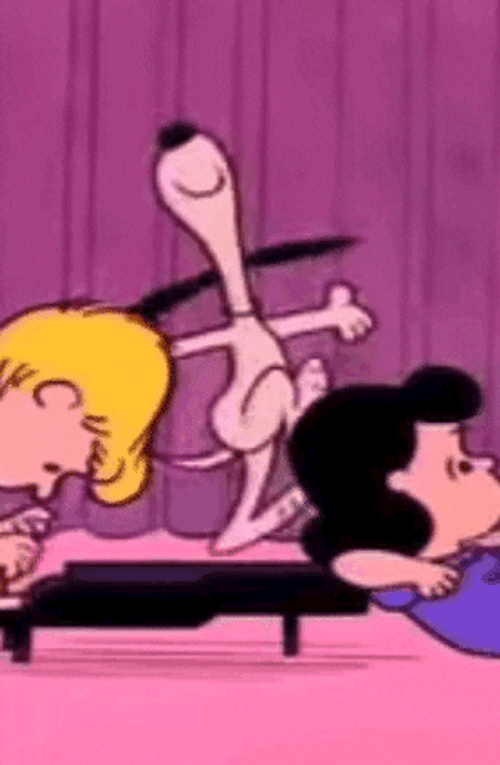 Dancing Elated Snoopy On Top Of Piano GIF