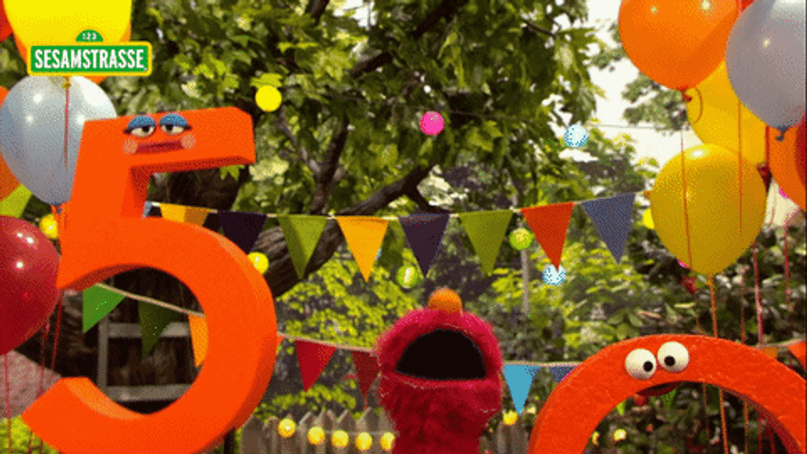 Dancing Elmo In 50Th Birthday Party GIF