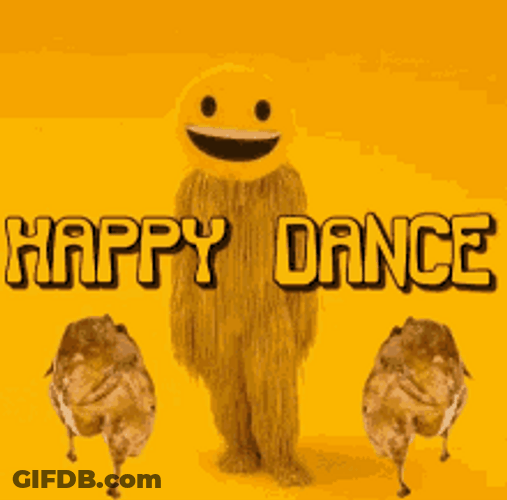 Dancing Emoji Mascot Happy Dance GIF
