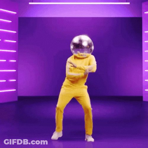 Dancing Energetic Disco Ball Man GIF