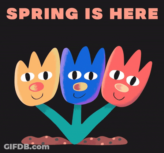 Dancing Flower Spring Is Here Happy Spring GIF
