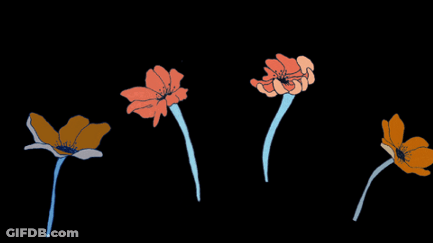 Dancing Flowers Animation GIF