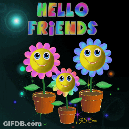 Dancing Flowers Messages For Friends GIF