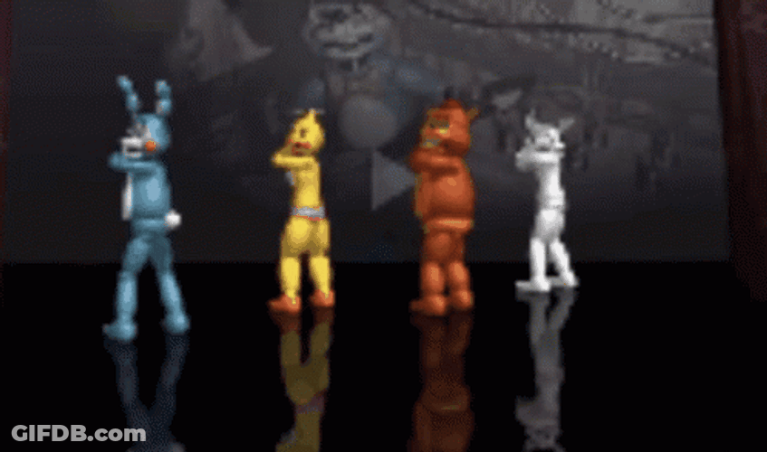 Dancing Freddy With His Friends GIF