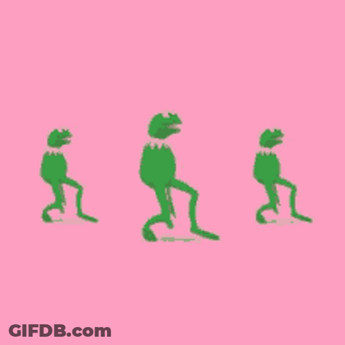 Dancing Frog Kermit Muppet Back Up Dancers GIF
