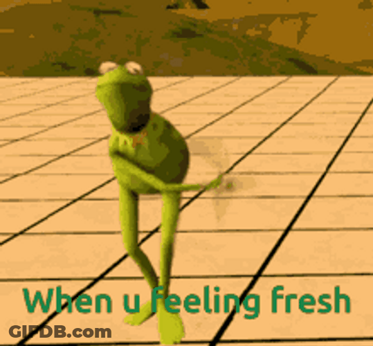 Dancing Frog Kermit When You Feeling Fresh GIF
